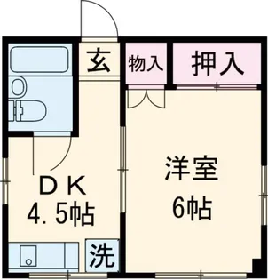 関萬ビル【401号室】の間取り
