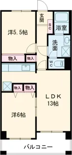 コスモリード世田谷砧【2階】の間取り