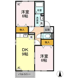 リバティーC【2階】の間取り