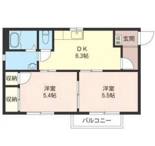 パールヒル【203号室】の間取り