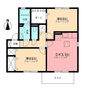 ルミエールSOGA【101号室】の間取り