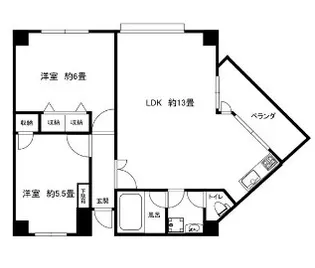 ハイツサンロイヤル【8階】の間取り