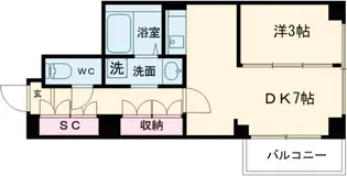 ラ・ステージ坂町【1階】の間取り