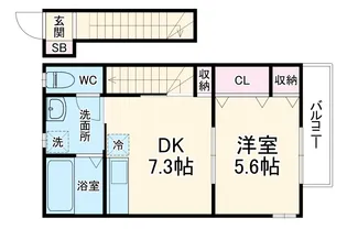 ナリトモ矢作A【1階】の間取り