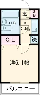 プラザ旗の台【2階】の間取り