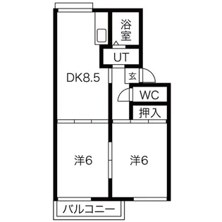 CREST QUARTER A棟【2階】の間取り