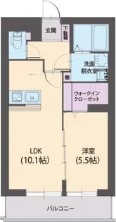 アミクール日野【01040号室】の間取り