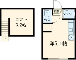 アーバンプレイス高田馬場?-B【2階】の間取り