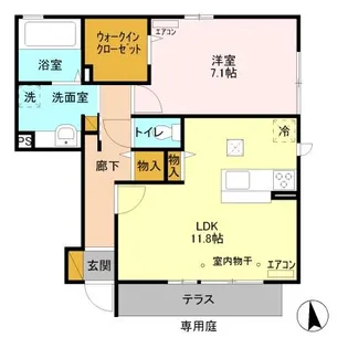 ボニート【102号室】の間取り