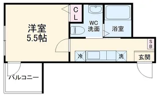 West Crystal【1階】の間取り