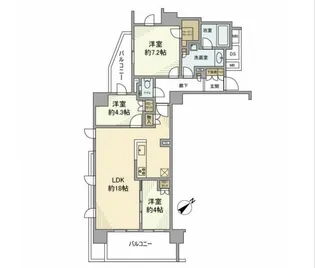 クレヴィア用賀【5階】の間取り