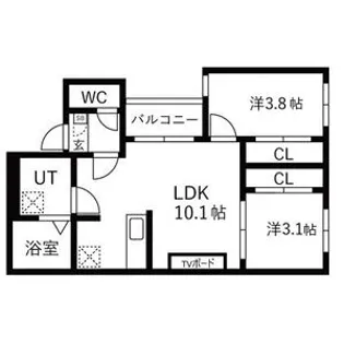 Tidy本陣西【2階】の間取り