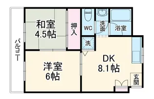 キャッスル北松戸【4階】の間取り