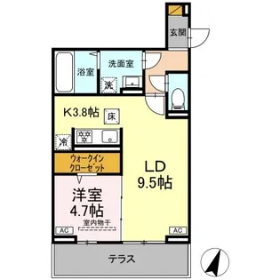 D-SOLACE末広4丁目【1階】の間取り