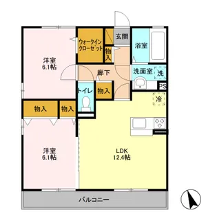 ピーノ・スミレ A【2階】の間取り