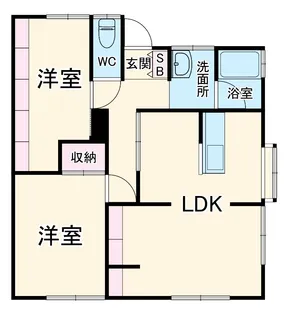 メゾン四ツ葉【101号室】の間取り