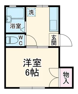 スカイメイト都賀【1階】の間取り