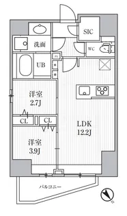S−RESIDENCE目黒大岡山bresa【401号室】の間取り
