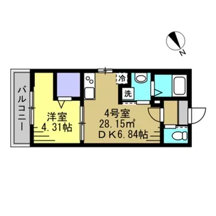 Ajour新松戸02【104号室】の間取り