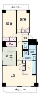 シティパーク桜丘【4階】の間取り