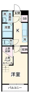 ZERO月の輪Sta.【206号室】の間取り