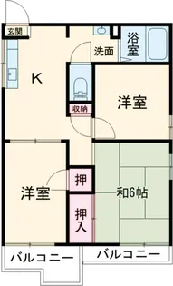 アネスタ武蔵野【101号室】の間取り