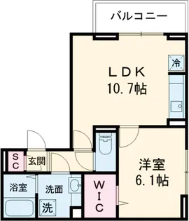 セジュールシュシュ【201号室】の間取り