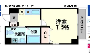 ラ・フォーレ松ヶ枝町Ⅰ【3階】の間取り