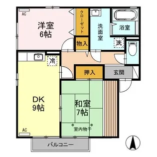 ガーデンハイツ21【1階】の間取り
