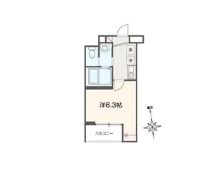 Calme Yatsuka【2階】の間取り