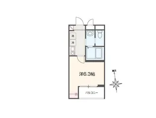 Calme Yatsuka【2階】の間取り