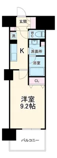 ロイヤルパークスERささしま【1512号室】の間取り