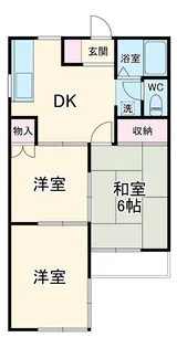 北谷ハイツ【201号室】の間取り