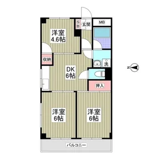 ニューオカダパールマンション【2階】の間取り