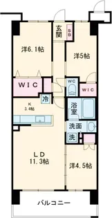 ヴェレーナ綾瀬【3階】の間取り