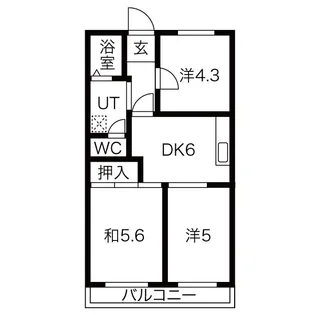 ラ・セーヌB【1階】の間取り