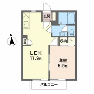 リバティ駿河台 B【1階】の間取り