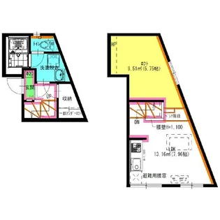 RADIANCE名駅本陣Ⅱ【201号室】の間取り