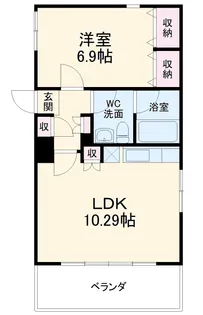 オアシスB棟【3階】の間取り
