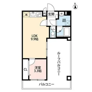アップワード本厚木【10階】の間取り