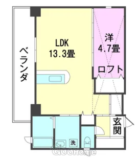 フローレンスK【B-3号室】の間取り