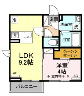 ドルチェ山手【A号室】の間取り
