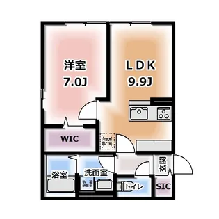 KOMOREBI GARDEN中田本町D【1階】の間取り
