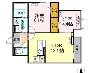 PRECIOUS深大寺東町【103号室】の間取り