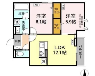 PRECIOUS深大寺東町【203号室】の間取り