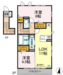 セジュール【2階】の間取り
