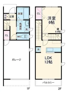 ヴィーブル上島【A2号室】の間取り