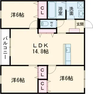 Taormina下府【3階】の間取り