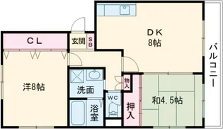 アーネストハイツ三宅【107号室】の間取り