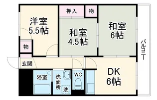 マンション楠【3階】の間取り
